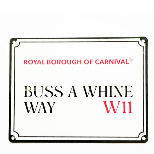 Decorative Carnival Street Signs - Buss A Whine Way