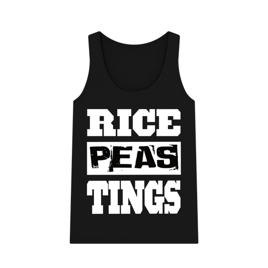 Black Women\u2019s tank top - Rice, Peas, Tings