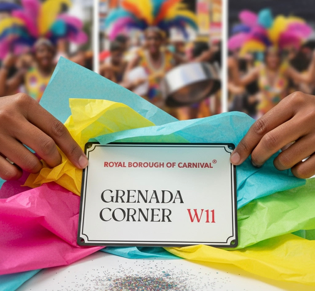 Decorative Carnival Street Signs - Grenada Corner
