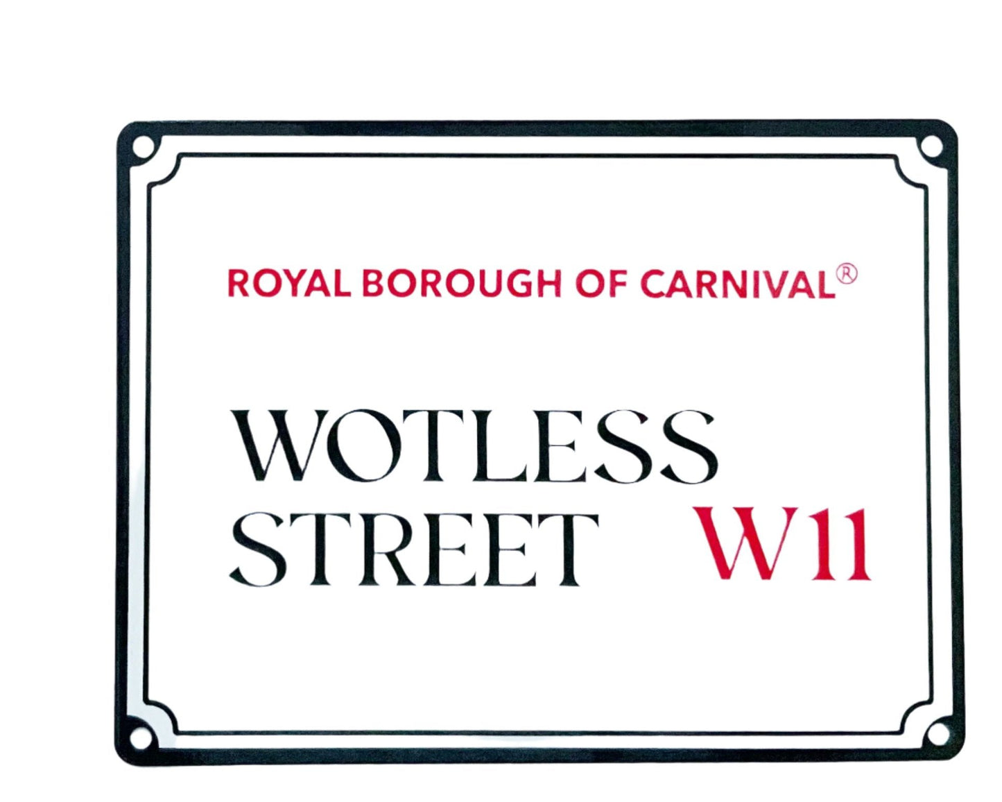 Decorative Carnival Street Signs - Wotless Street