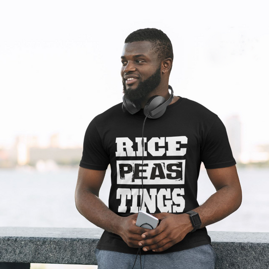 Men’s t-shirt - Rice, Peas, Tings