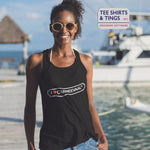 100% organic cotton tank black women's top featuring I ❤️ CARNEEVAAL®️