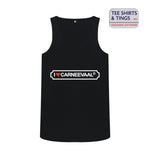 100% organic cotton tank black women's top featuring I ❤️ CARNEEVAAL®️
